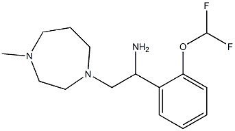 1-[2-(difluoromethoxy)phenyl]-2-(4-methyl-1,4-diazepan-1-yl)ethan-1-amine Struktur