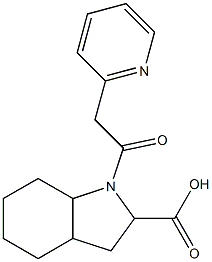 1-[2-(pyridin-2-yl)acetyl]-octahydro-1H-indole-2-carboxylic acid Struktur