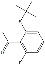 1-[2-(tert-butylsulfanyl)-6-fluorophenyl]ethan-1-one Struktur