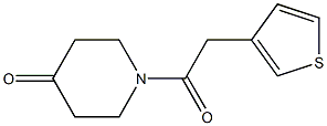 1-[2-(thiophen-3-yl)acetyl]piperidin-4-one Struktur