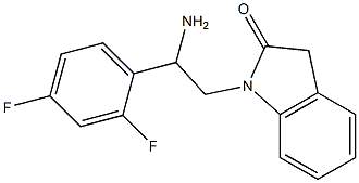 1-[2-amino-2-(2,4-difluorophenyl)ethyl]-2,3-dihydro-1H-indol-2-one Struktur