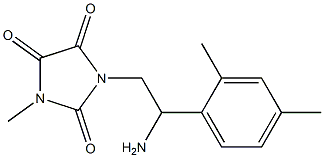 1-[2-amino-2-(2,4-dimethylphenyl)ethyl]-3-methylimidazolidine-2,4,5-trione Struktur