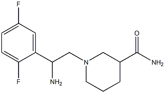 1-[2-amino-2-(2,5-difluorophenyl)ethyl]piperidine-3-carboxamide Struktur