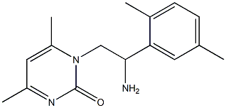 1-[2-amino-2-(2,5-dimethylphenyl)ethyl]-4,6-dimethylpyrimidin-2(1H)-one Struktur