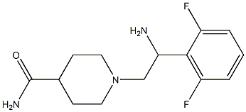 1-[2-amino-2-(2,6-difluorophenyl)ethyl]piperidine-4-carboxamide Struktur