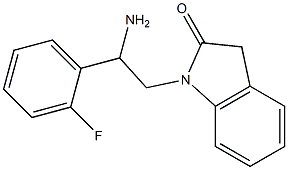 1-[2-amino-2-(2-fluorophenyl)ethyl]-2,3-dihydro-1H-indol-2-one Struktur