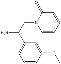 1-[2-amino-2-(3-methoxyphenyl)ethyl]pyridin-2(1H)-one Struktur