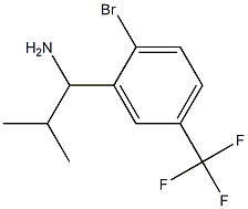 1-[2-bromo-5-(trifluoromethyl)phenyl]-2-methylpropan-1-amine Struktur