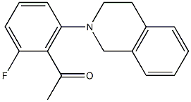 1-[2-fluoro-6-(1,2,3,4-tetrahydroisoquinolin-2-yl)phenyl]ethan-1-one Struktur