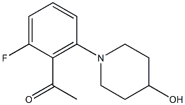 1-[2-fluoro-6-(4-hydroxypiperidin-1-yl)phenyl]ethan-1-one Struktur