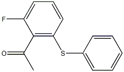 1-[2-fluoro-6-(phenylsulfanyl)phenyl]ethan-1-one Struktur