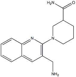 1-[3-(aminomethyl)quinolin-2-yl]piperidine-3-carboxamide Struktur