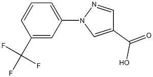 1-[3-(trifluoromethyl)phenyl]-1H-pyrazole-4-carboxylic acid Struktur