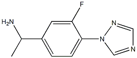 1-[3-fluoro-4-(1H-1,2,4-triazol-1-yl)phenyl]ethan-1-amine Struktur