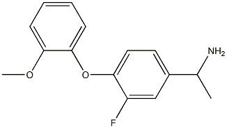 1-[3-fluoro-4-(2-methoxyphenoxy)phenyl]ethan-1-amine Struktur