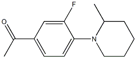 1-[3-fluoro-4-(2-methylpiperidin-1-yl)phenyl]ethan-1-one Struktur