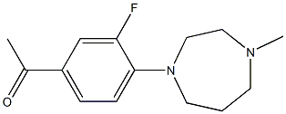 1-[3-fluoro-4-(4-methyl-1,4-diazepan-1-yl)phenyl]ethan-1-one Struktur