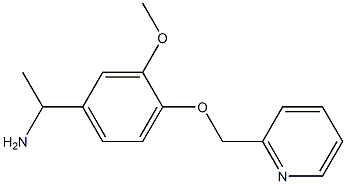 1-[3-methoxy-4-(pyridin-2-ylmethoxy)phenyl]ethanamine Struktur