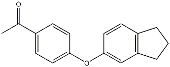 1-[4-(2,3-dihydro-1H-inden-5-yloxy)phenyl]ethan-1-one Struktur