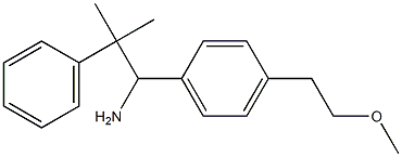 1-[4-(2-methoxyethyl)phenyl]-2-methyl-2-phenylpropan-1-amine Struktur