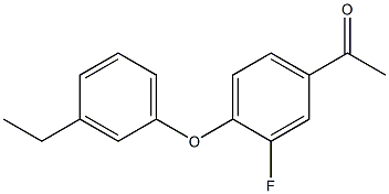 1-[4-(3-ethylphenoxy)-3-fluorophenyl]ethan-1-one Struktur