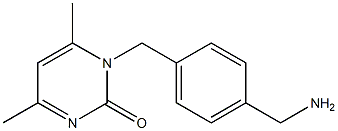 1-[4-(aminomethyl)benzyl]-4,6-dimethylpyrimidin-2(1H)-one Struktur