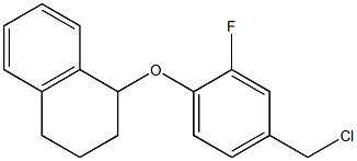 1-[4-(chloromethyl)-2-fluorophenoxy]-1,2,3,4-tetrahydronaphthalene Struktur