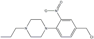 1-[4-(chloromethyl)-2-nitrophenyl]-4-propylpiperazine Struktur