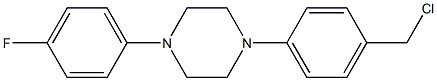 1-[4-(chloromethyl)phenyl]-4-(4-fluorophenyl)piperazine Struktur