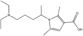 1-[4-(diethylamino)-1-methylbutyl]-2,5-dimethyl-1H-pyrrole-3-carboxylic acid Struktur