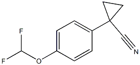 1-[4-(difluoromethoxy)phenyl]cyclopropane-1-carbonitrile Struktur