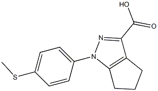 1-[4-(methylsulfanyl)phenyl]-1H,4H,5H,6H-cyclopenta[c]pyrazole-3-carboxylic acid Struktur