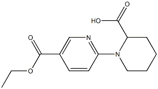 1-[5-(ethoxycarbonyl)pyridin-2-yl]piperidine-2-carboxylic acid Struktur