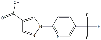 1-[5-(trifluoromethyl)pyridin-2-yl]-1H-pyrazole-4-carboxylic acid Struktur