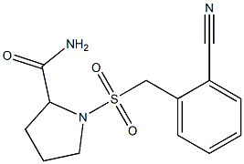 1-{[(2-cyanophenyl)methane]sulfonyl}pyrrolidine-2-carboxamide Struktur