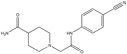 1-{[(4-cyanophenyl)carbamoyl]methyl}piperidine-4-carboxamide Struktur