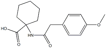 1-{[(4-methoxyphenyl)acetyl]amino}cyclohexanecarboxylic acid Struktur