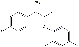 1-{[1-amino-1-(4-fluorophenyl)propan-2-yl]oxy}-2,4-dimethylbenzene Struktur