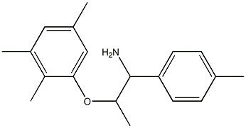 1-{[1-amino-1-(4-methylphenyl)propan-2-yl]oxy}-2,3,5-trimethylbenzene Struktur