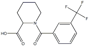 1-{[3-(trifluoromethyl)phenyl]carbonyl}piperidine-2-carboxylic acid Struktur