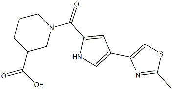 1-{[4-(2-methyl-1,3-thiazol-4-yl)-1H-pyrrol-2-yl]carbonyl}piperidine-3-carboxylic acid Struktur