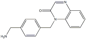 1-{[4-(aminomethyl)phenyl]methyl}-1,2-dihydroquinoxalin-2-one Struktur