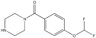 1-{[4-(difluoromethoxy)phenyl]carbonyl}piperazine Struktur