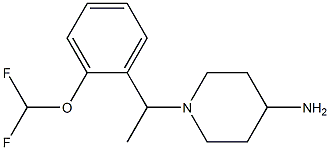 1-{1-[2-(difluoromethoxy)phenyl]ethyl}piperidin-4-amine Struktur