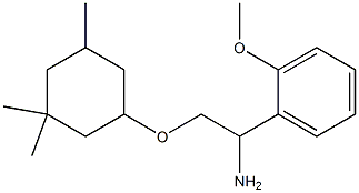 1-{1-amino-2-[(3,3,5-trimethylcyclohexyl)oxy]ethyl}-2-methoxybenzene Struktur