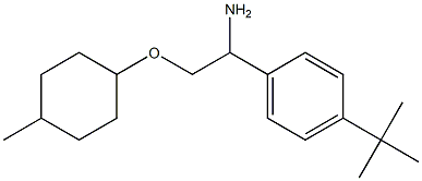 1-{1-amino-2-[(4-methylcyclohexyl)oxy]ethyl}-4-tert-butylbenzene Struktur