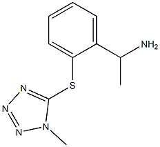 1-{2-[(1-methyl-1H-1,2,3,4-tetrazol-5-yl)sulfanyl]phenyl}ethan-1-amine Struktur