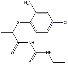 1-{2-[(2-amino-4-chlorophenyl)sulfanyl]propanoyl}-3-ethylurea Struktur