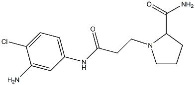 1-{2-[(3-amino-4-chlorophenyl)carbamoyl]ethyl}pyrrolidine-2-carboxamide Struktur