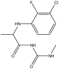 1-{2-[(3-chloro-2-fluorophenyl)amino]propanoyl}-3-methylurea Struktur